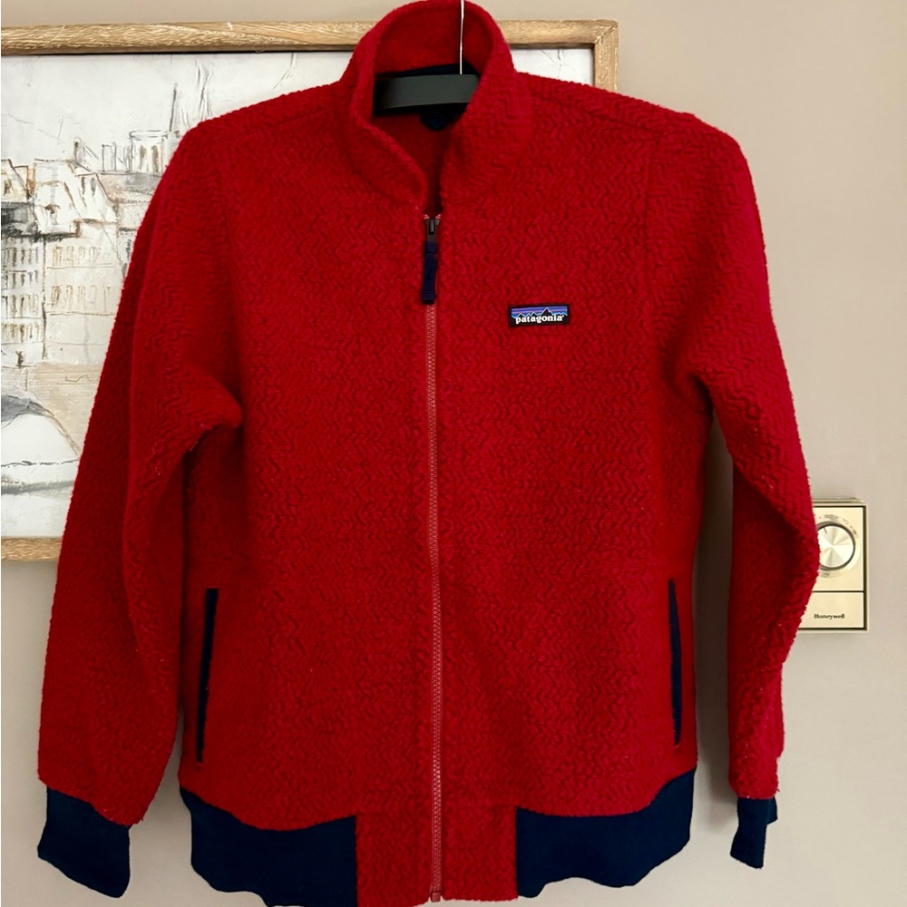 Patagonia deep red zip up
